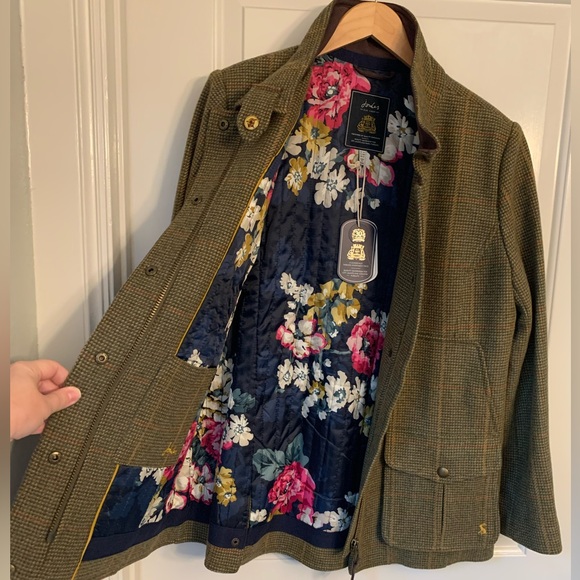 Joules Women's Fieldcoat Tweed Coat - Picture 10 of 16